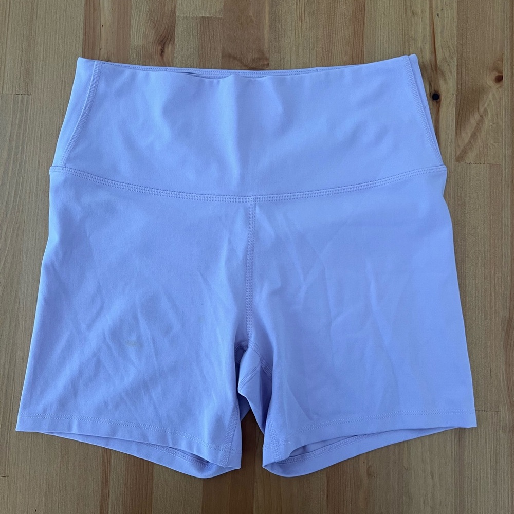 Lavender High-Waisted Women's Shorts